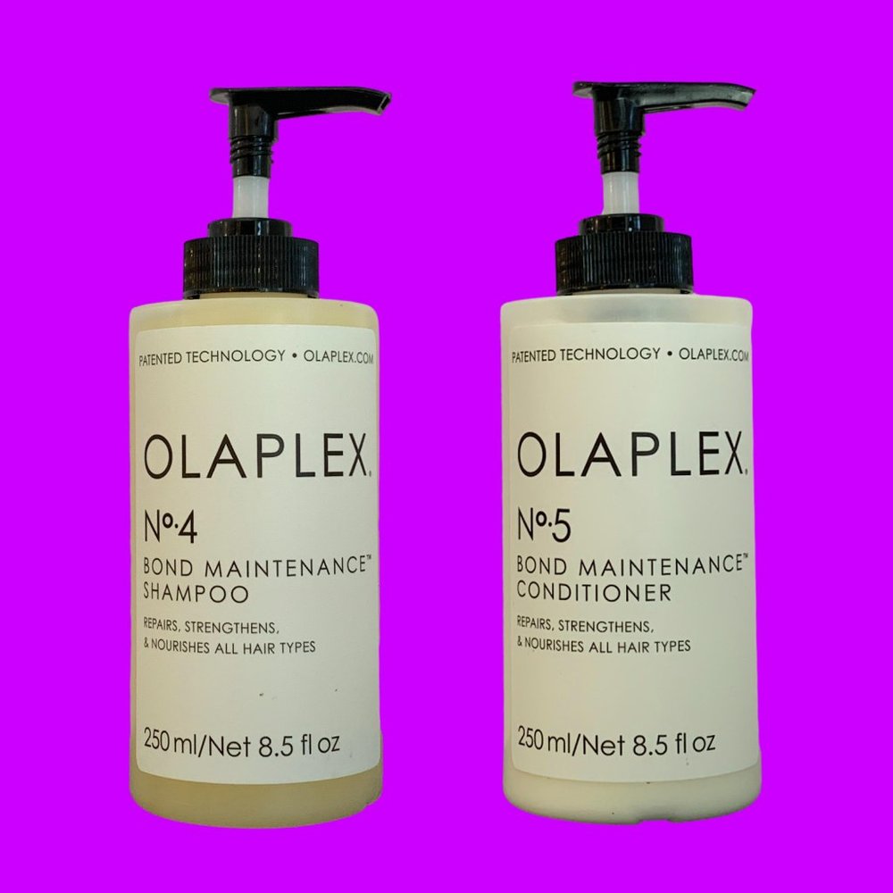 OLAPLEX NO.4 Shampoo & NO.5 Conditioner with Dispenser Pumps, New and Sealed